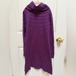 Vineyard Vines Girls Cowl Neck Striped Dress